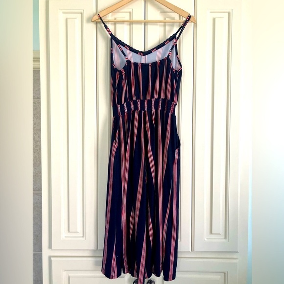 Bobbie Brooks Ladies Small Strappy Striped Jumpsuit Pants - Picture 2 of 6